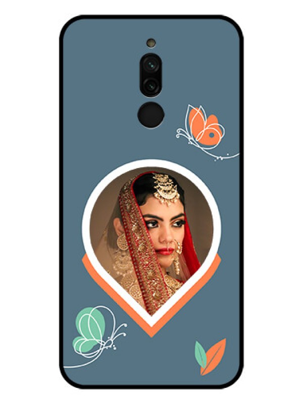 Custom Xiaomi Redmi 8 Custom Glass Mobile Case - Droplet Butterflies Design