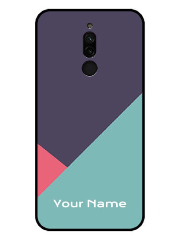 Custom Xiaomi Redmi 8 Custom Glass Mobile Case - Tri Color abstract Design