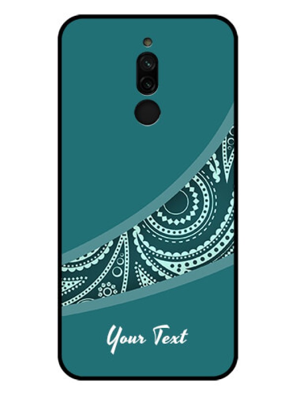 Custom Xiaomi Redmi 8 Photo Printing on Glass Case - semi visible floral Design