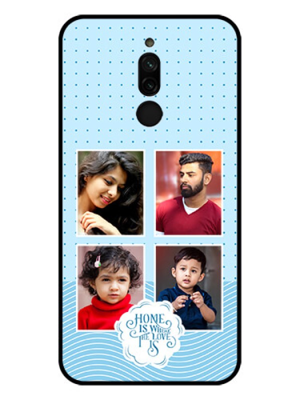 Custom Xiaomi Redmi 8 Custom Glass Phone Case - Cute love quote with 4 pic upload Design