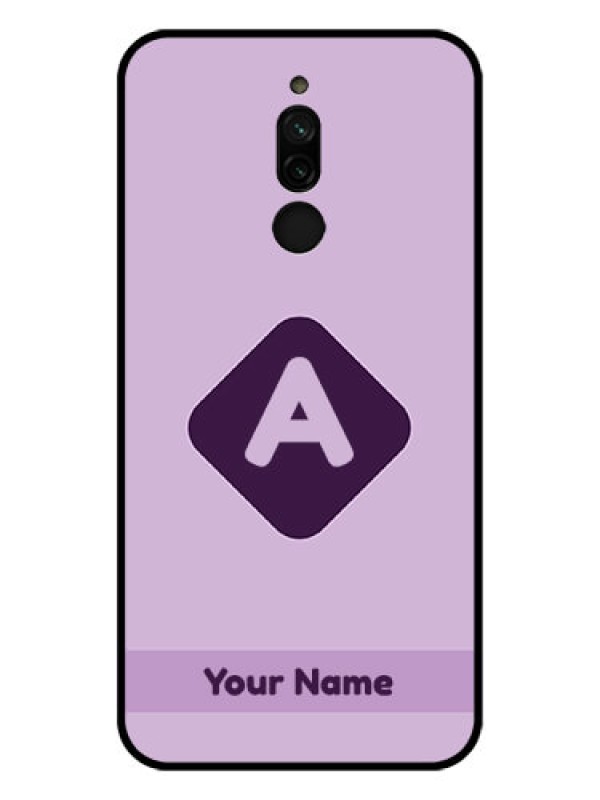 Custom Xiaomi Redmi 8 Custom Glass Mobile Case - Custom Letter in curved badge Design
