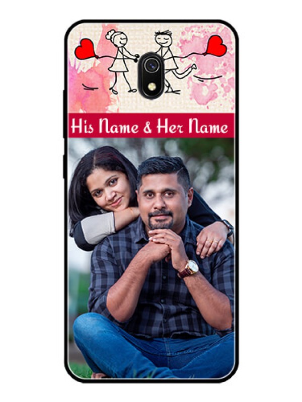 Custom Redmi 8A Photo Printing on Glass Case  - You and Me Case Design