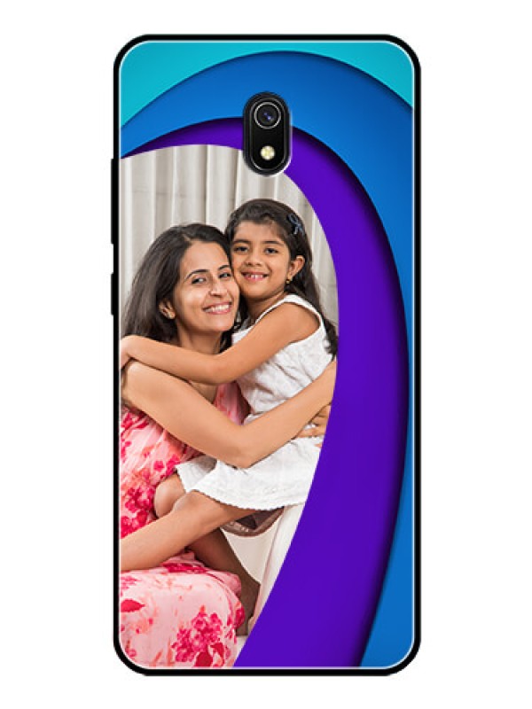 Custom Redmi 8A Photo Printing on Glass Case  - Simple Pattern Design