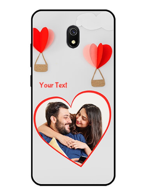 Custom Redmi 8A Custom Glass Mobile Case  - Parachute Love Design