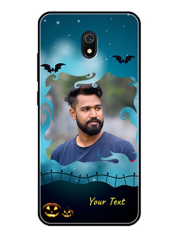 Custom Redmi 8A Custom Glass Phone Case  - Halloween frame design