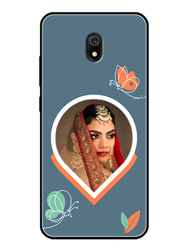 Custom Xiaomi Redmi 8A Custom Glass Mobile Case - Droplet Butterflies Design