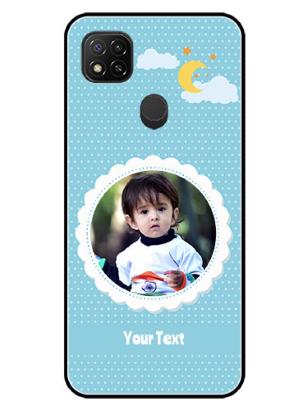 Custom Redmi 9 Activ Personalised Glass Phone Case  - Violet Pattern Design