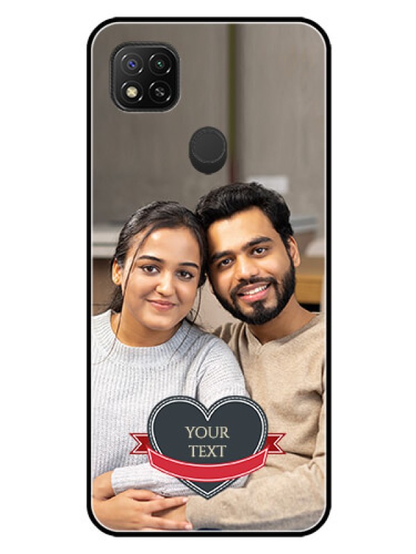 Custom Redmi 9 Activ Custom Glass Phone Case  - Just Married Couple Design