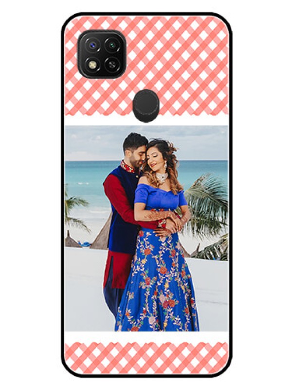 Custom Redmi 9 Activ Personalized Glass Phone Case  - Pink Pattern Design