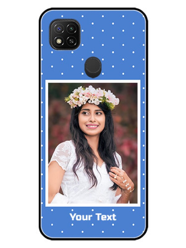 Custom Redmi 9 Activ Photo Printing on Glass Case  - Polka dots design