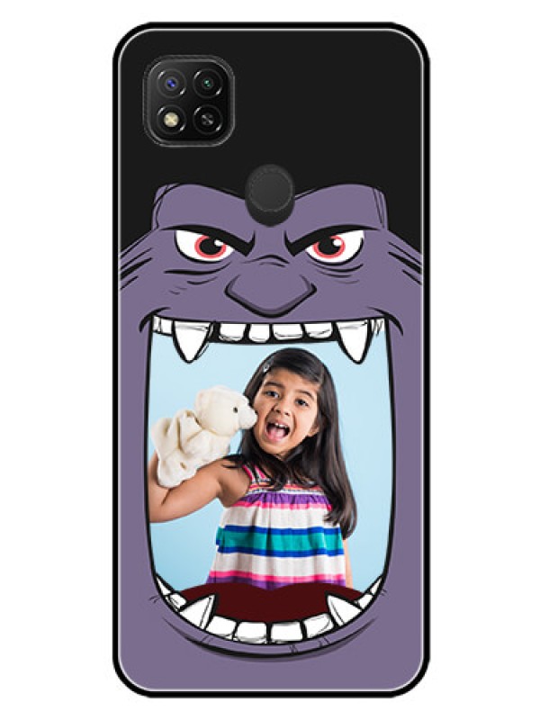 Custom Redmi 9 Activ Custom Glass Phone Case  - Angry Monster Design