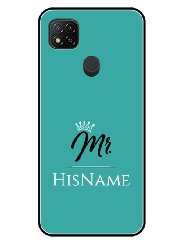 Custom Redmi 9 Activ Custom Glass Phone Case Mr with Name