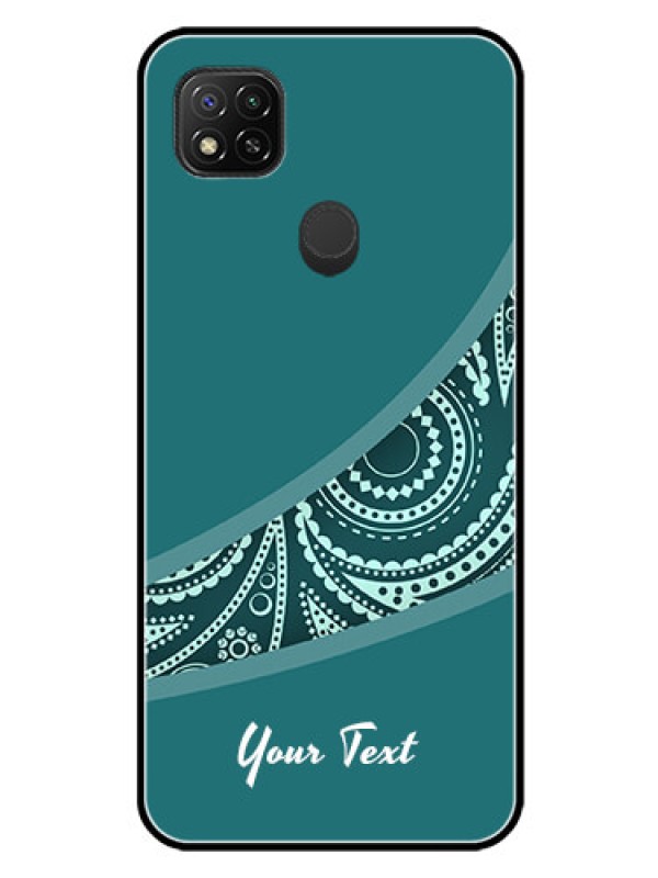 Custom Xiaomi Redmi 9 Activ Photo Printing on Glass Case - semi visible floral Design