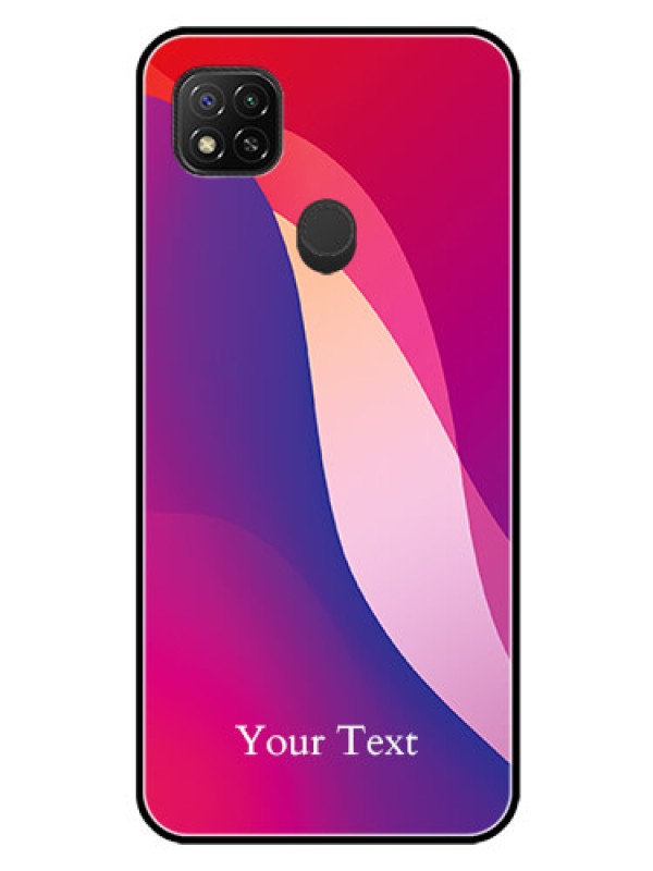 Custom Xiaomi Redmi 9 Activ Personalized Glass Phone Case - Digital abstract Overlap Design