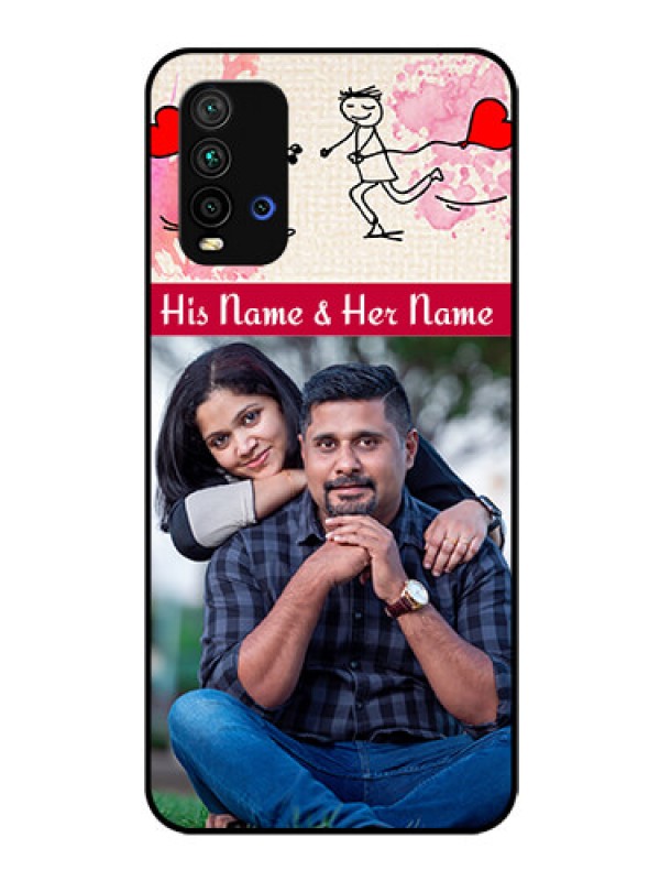 Custom Redmi 9 Power Photo Printing on Glass Case  - You and Me Case Design