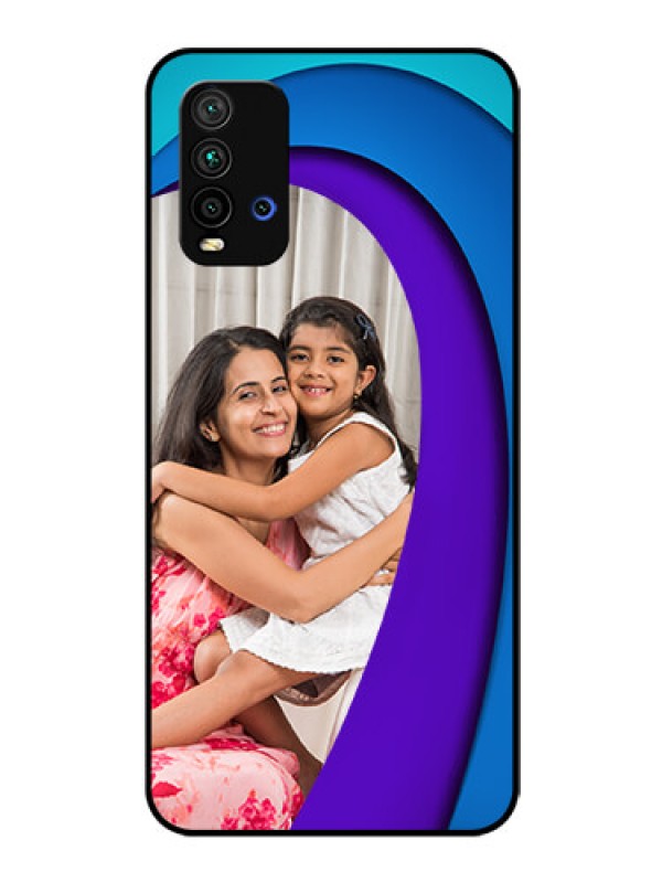 Custom Redmi 9 Power Photo Printing on Glass Case  - Simple Pattern Design