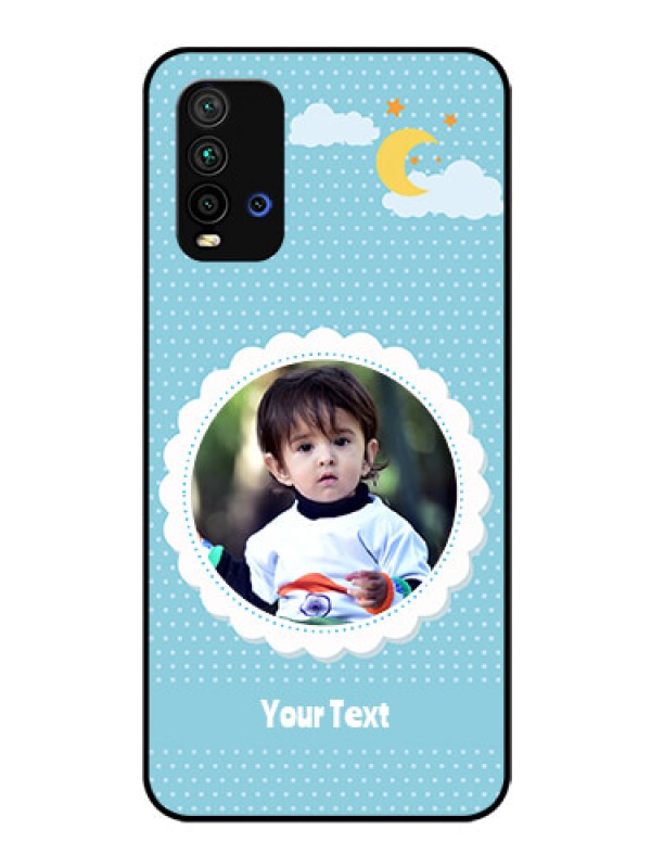 Custom Redmi 9 Power Personalised Glass Phone Case  - Violet Pattern Design