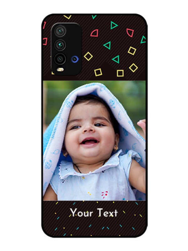 Custom Redmi 9 Power Custom Glass Phone Case  - with confetti birthday design