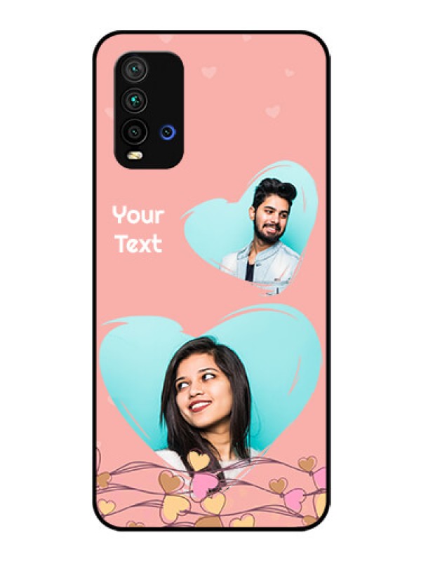 Custom Redmi 9 Power Custom Glass Mobile Case  - Love Doodle Design