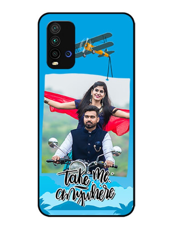 Custom Redmi 9 Power Custom Glass Mobile Case  - Traveller Design 