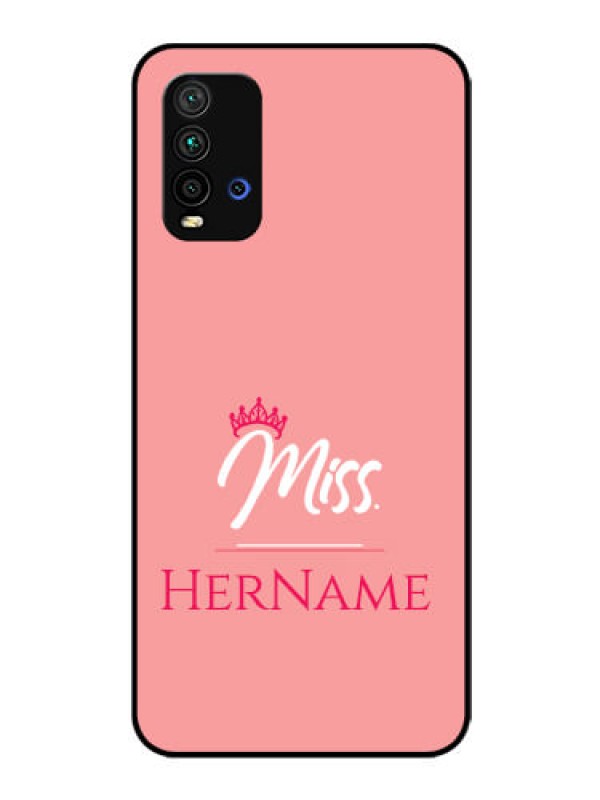 Custom Redmi 9 Power Custom Glass Phone Case Mrs with Name
