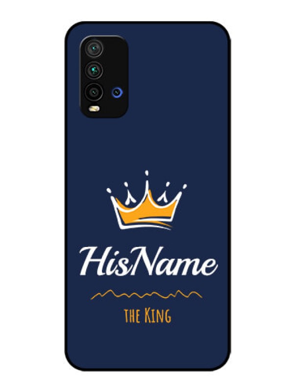 Custom Redmi 9 Power Glass Phone Case King with Name