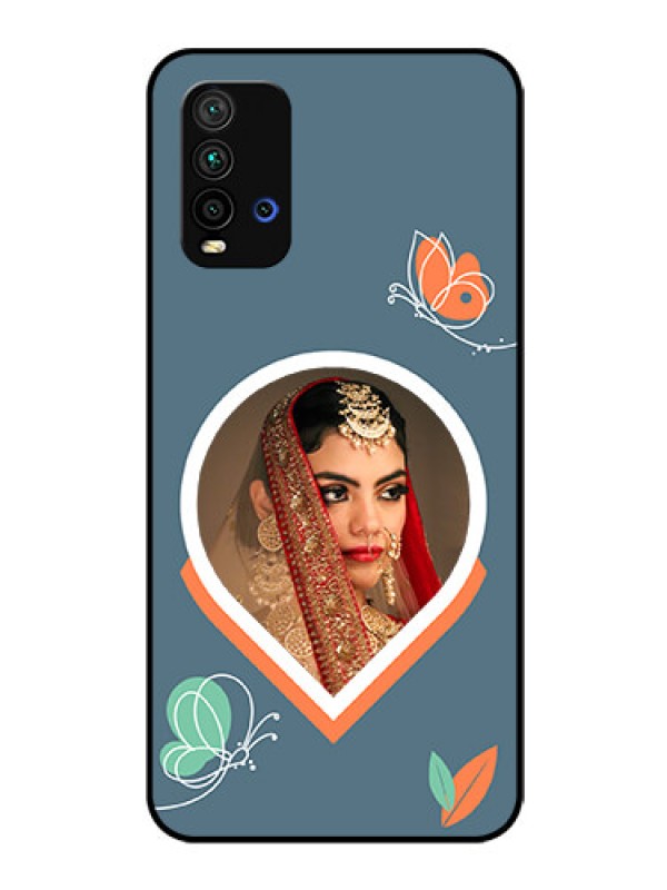 Custom Xiaomi Redmi 9 Power Custom Glass Mobile Case - Droplet Butterflies Design