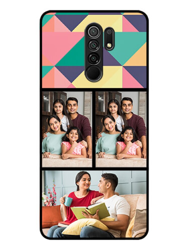 Custom Redmi 9 Prime Custom Glass Phone Case  - Bulk Pic Upload Design