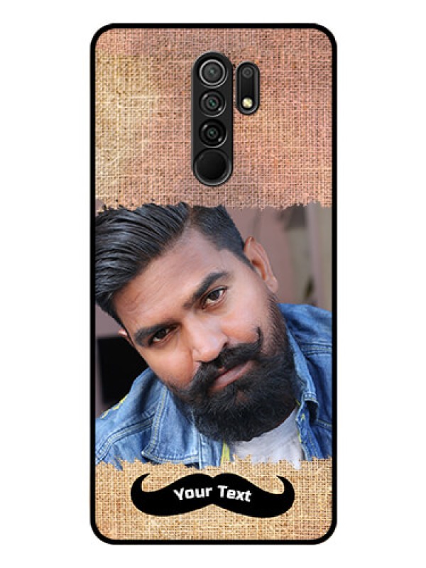 Custom Redmi 9 Prime Personalized Glass Phone Case  - with Texture Design