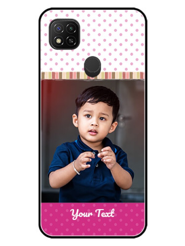 Custom Redmi 9 Photo Printing on Glass Case  - Cute Girls Cover Design