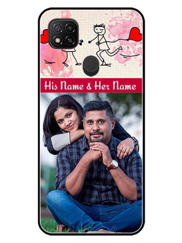 Custom Redmi 9 Photo Printing on Glass Case  - You and Me Case Design