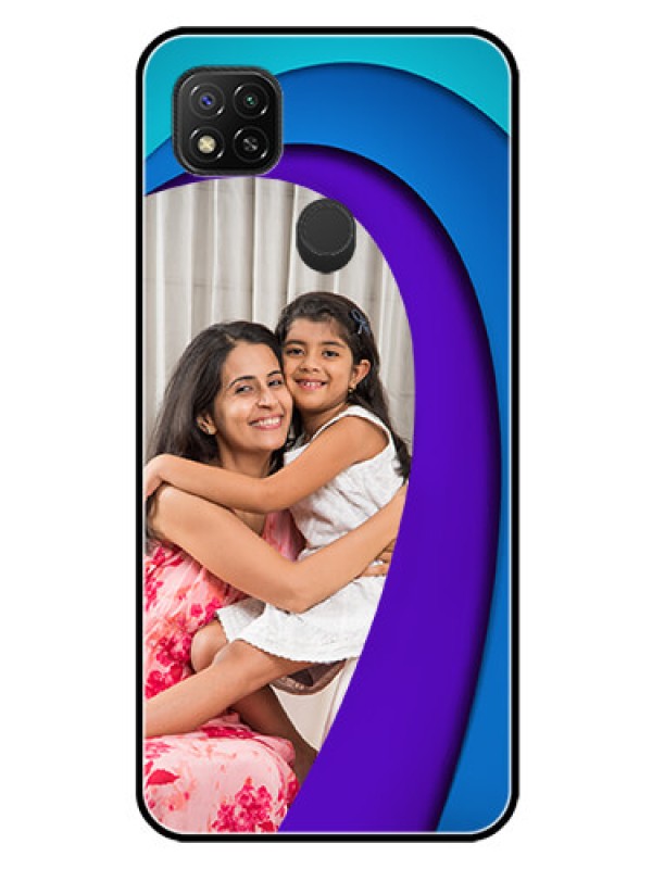 Custom Redmi 9 Photo Printing on Glass Case  - Simple Pattern Design