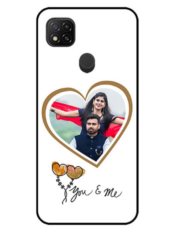 Custom Redmi 9 Custom Glass Mobile Case  - You & Me Design