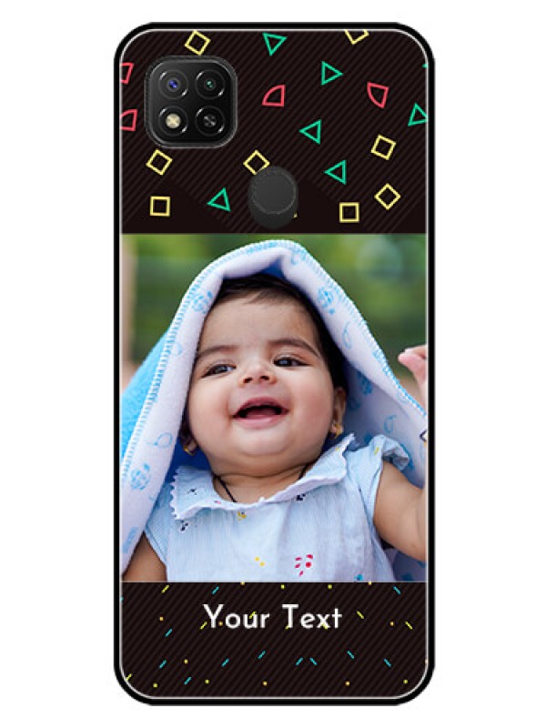 Custom Redmi 9 Custom Glass Phone Case  - with confetti birthday design