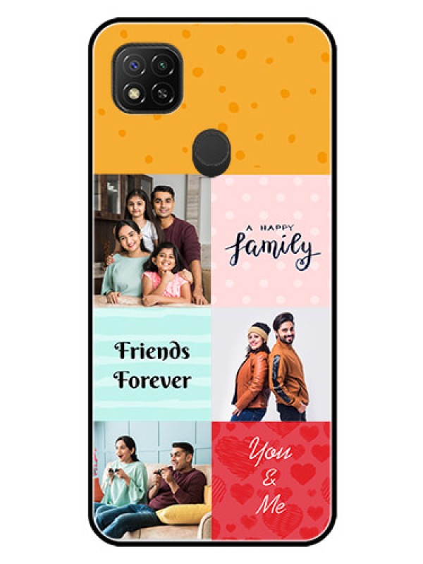 Custom Redmi 9 Personalized Glass Phone Case  - Images with Quotes Design