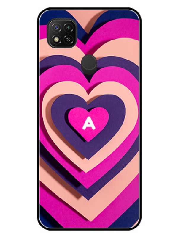 Custom Xiaomi Redmi 9 Custom Glass Mobile Case - Cute Heart Pattern Design