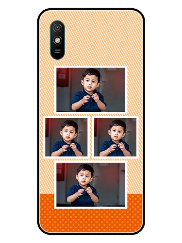 Custom Redmi 9A Sport Photo Printing on Glass Case  - Bulk Photos Upload Design