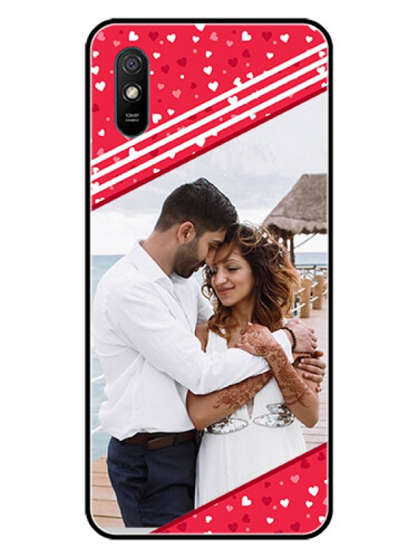 Custom Redmi 9A Sport Custom Glass Mobile Case  - Valentines Gift Design