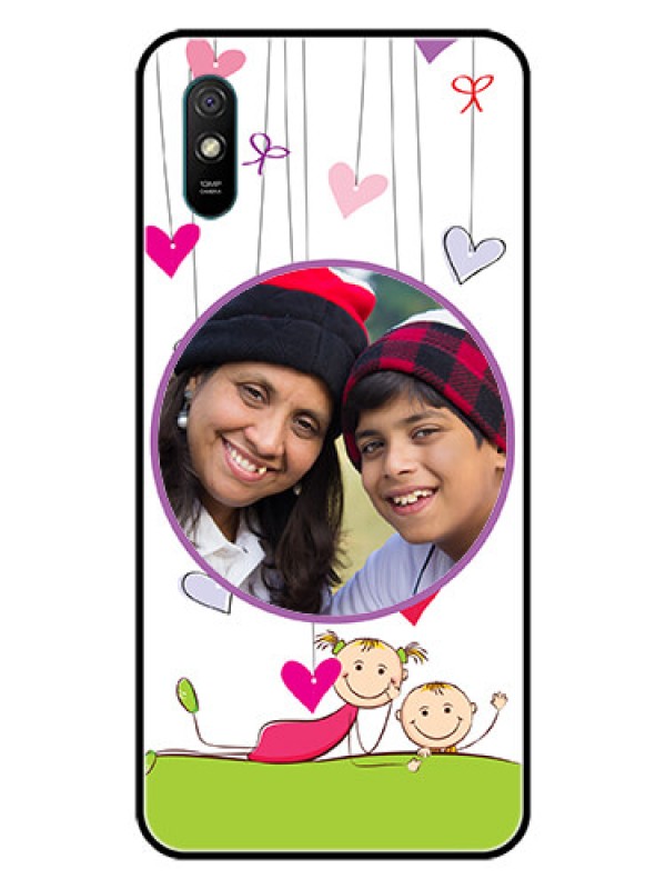 Custom Redmi 9A Sport Photo Printing on Glass Case  - Cute Kids Phone Case Design