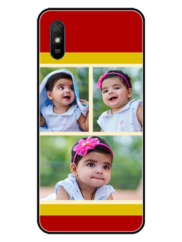 Custom Redmi 9A Sport Custom Glass Mobile Case  - Multiple Pic Upload Design