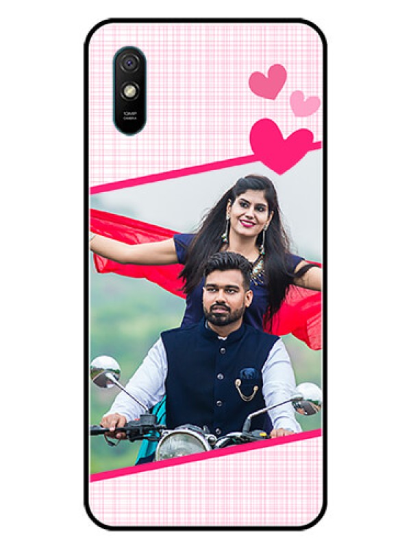 Custom Redmi 9A Sport Custom Glass Phone Case  - Love Shape Heart Design