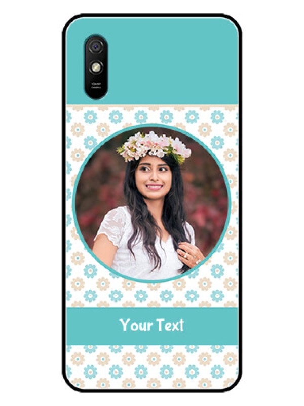Custom Redmi 9A Sport Custom Glass Mobile Case  - Beautiful Flowers Design