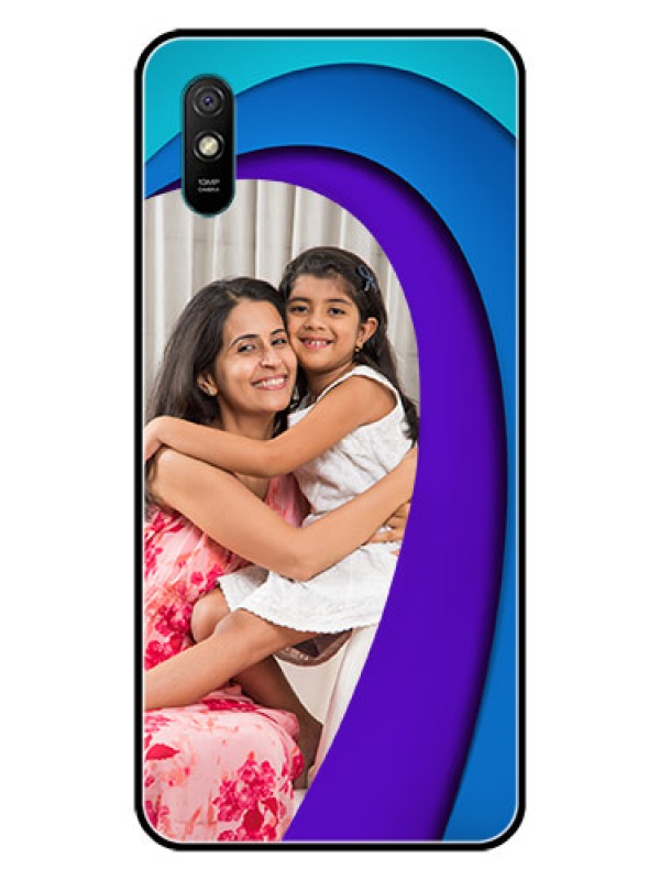Custom Redmi 9A Sport Photo Printing on Glass Case  - Simple Pattern Design
