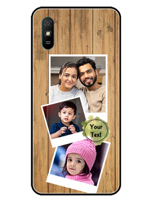 Custom Redmi 9A Sport Custom Glass Phone Case  - Wooden Texture Design
