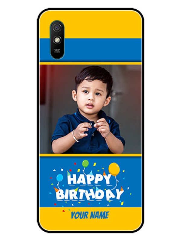 Custom Redmi 9A Sport Custom Glass Mobile Case  - Birthday Wishes Design