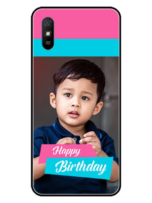 Custom Redmi 9A Sport Personalized Glass Phone Case  - Image Holder with 2 Color Design