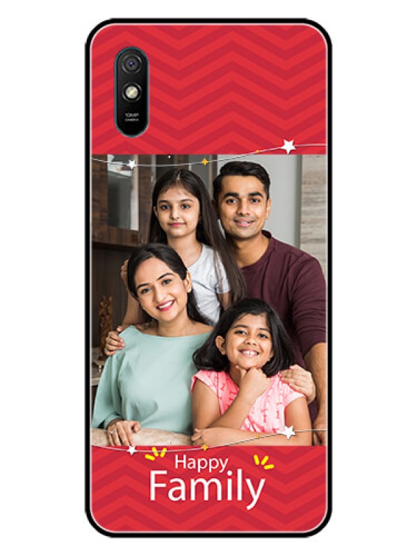 Custom Redmi 9A Sport Personalized Glass Phone Case  - Happy Family Design