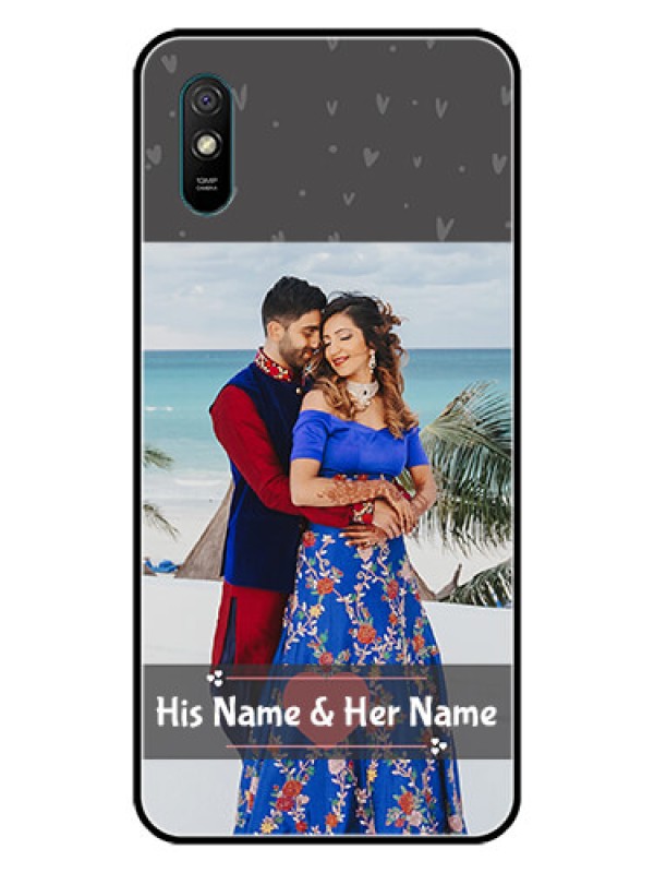 Custom Redmi 9A Sport Custom Glass Mobile Case  - Buy Love Design with Photo Online