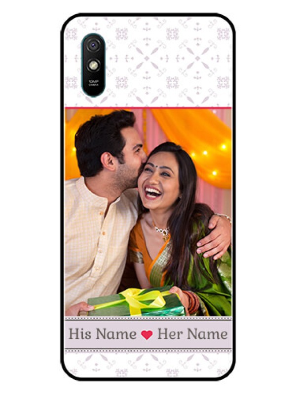 Custom Redmi 9A Sport Custom Glass Mobile Case  - with Photo and Ethnic Design