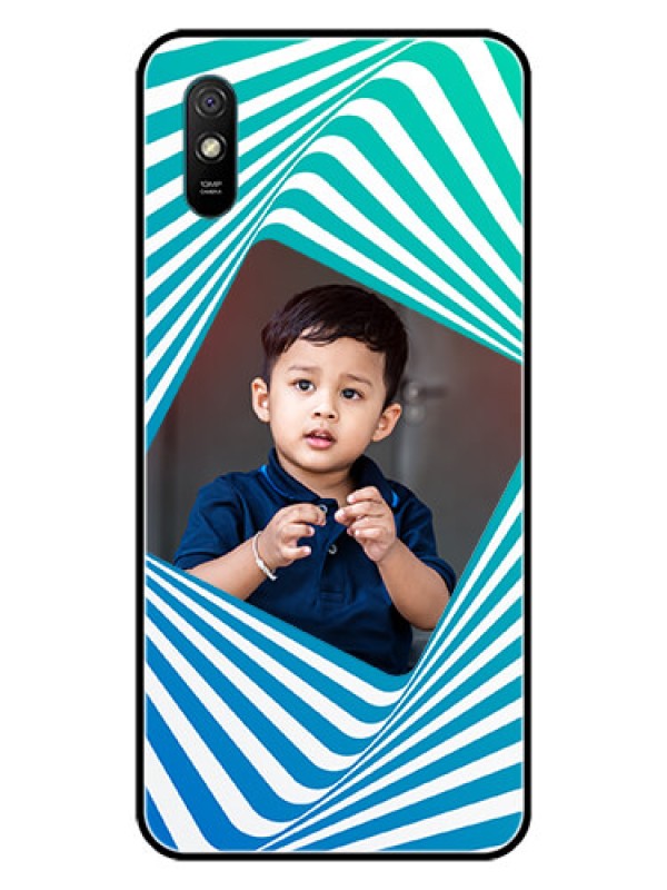 Custom Redmi 9A Sport Personalized Glass Phone Case  - Abstract Spiral Design